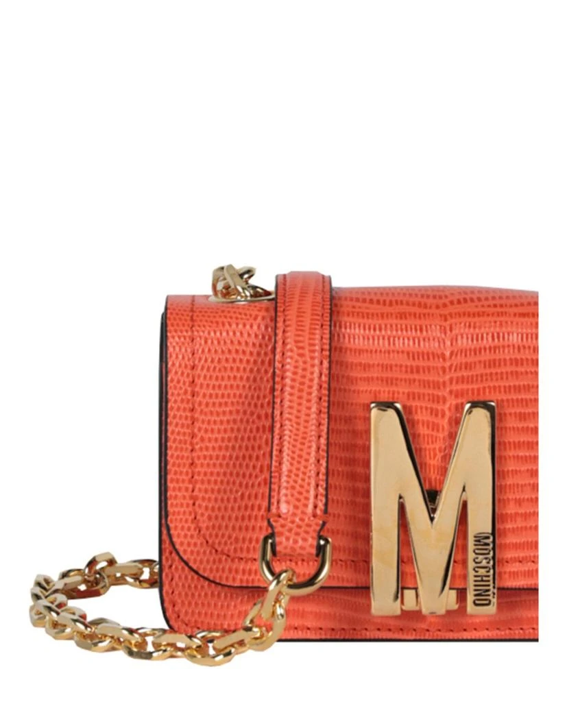 商品Moschino|Embossed Leather M-Logo Shoulder Bag,价格¥3007,第3张图片详细描述