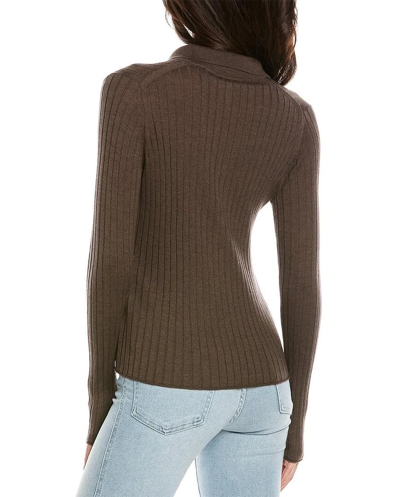商品Vince|Vince Ribbed Wool & Silk-Blend Polo Pullover,价格¥625,第2张图片详细描述