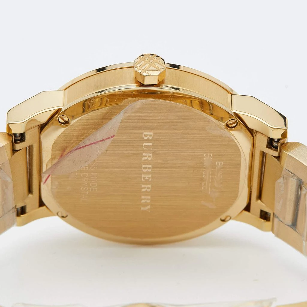 商品[二手商品] Burberry|Burberry Gold Check Stamped Gold Plated Stainless Steel The City BU9038 Unisex Wristwatch 38 mm,价格¥3804,第5张图片详细描述