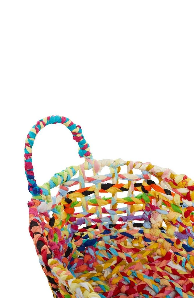 商品GINGER BIRCH STUDIO|Multi Colored Cotton Bohemian Storage Basket with Handles - Set of 3,价格¥618,第3张图片详细描述