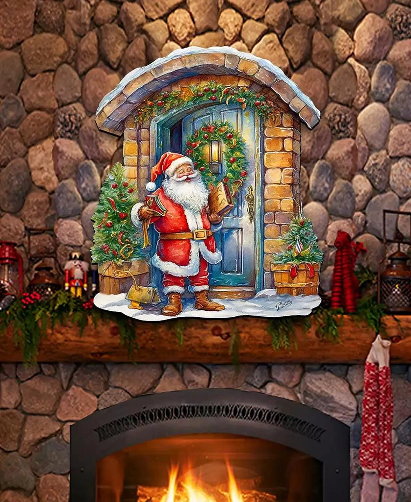 Joyful Moments at the Christmas Wooden Door Decor Wall Decor G. DeBrekht 商品
