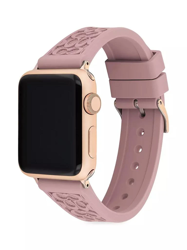 商品Coach|Apple® Watch Signature Blush Silicone Strap,价格¥640,第3张图片详细描述