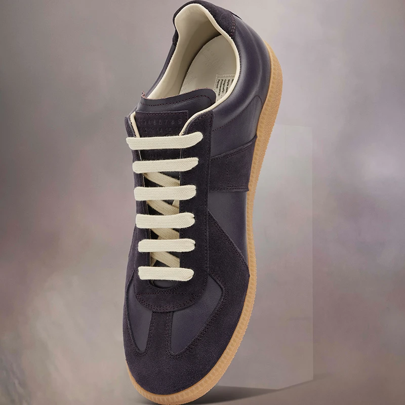 商品MAISON MARGIELA|Maison Margiela/马丁·马吉拉 女士茄紫色小牛皮运动鞋,价格¥4656,第1张图片