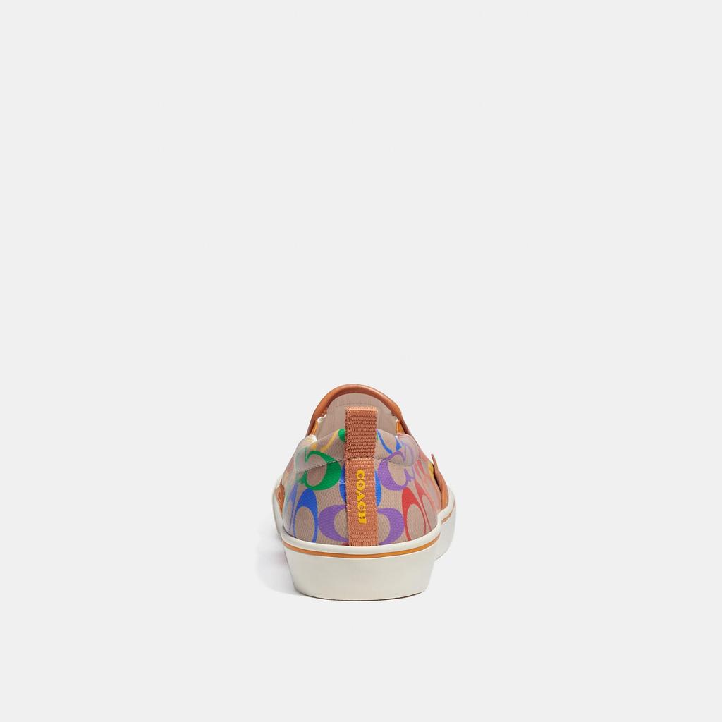 Coach Outlet Skate Slip On Sneaker In Rainbow Signature Canvas商品第3张图片规格展示