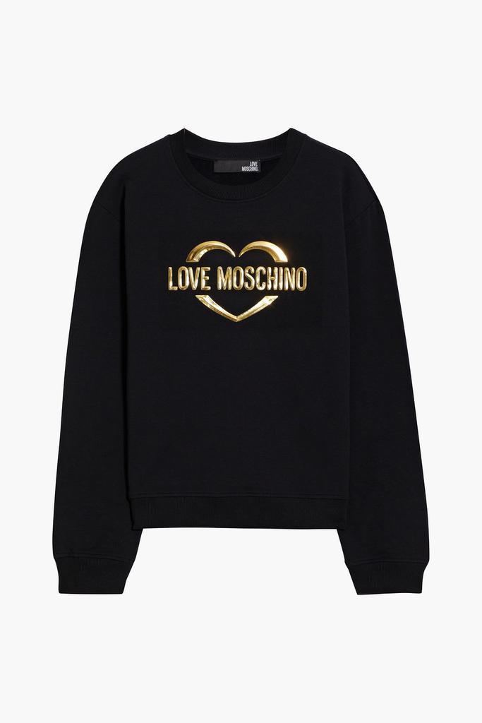 商品Moschino|Appliquéd cotton-blend fleece sweatshirt,价格¥818,第1张图片