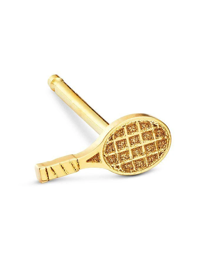 商品Zoe Chicco|14K Yellow Gold Itty Bitty Symbols Tennis Racket Single Stud Earring,价格¥1074,第3张图片详细描述
