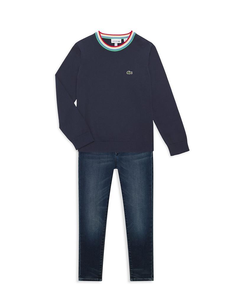 商品Lacoste|Little Boy's & Boy's Semi-Fancy Crewneck Sweatshirt,价格¥602,第4张图片详细描述