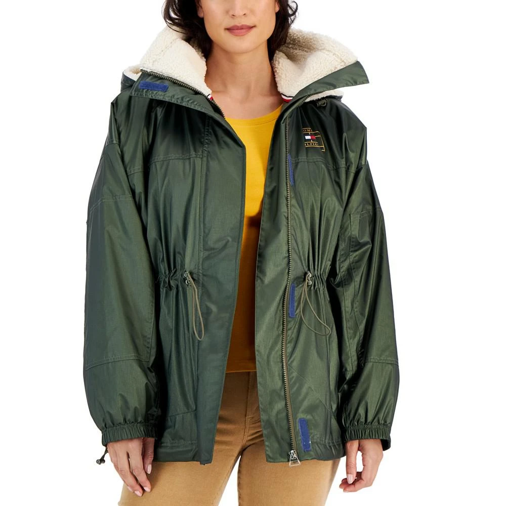 商品Tommy Hilfiger|Women's Hooded Fleece-Trim Utility Jacket,价格¥880,第1张图片