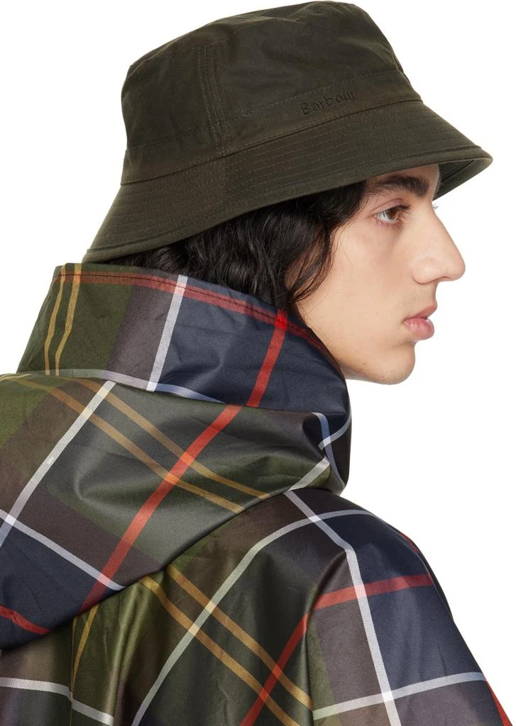 商品Barbour|Khaki Wax Sports Bucket Hat,价格¥286,第3张图片详细描述
