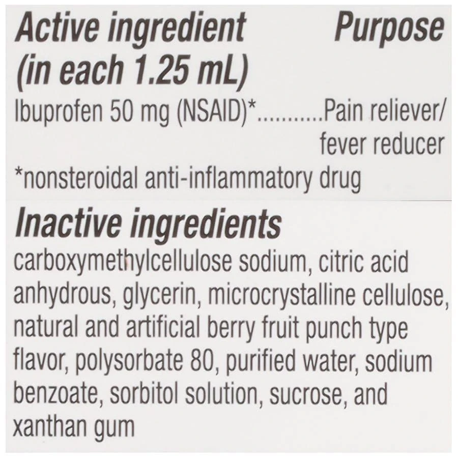商品Walgreens|Infant Ibuprofen Liquid, Dye Free Berry, Dye-Free,价格¥90,第4张图片详细描述
