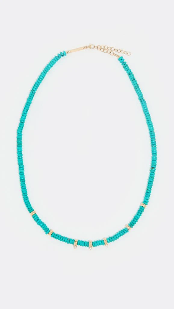 商品Zoe Chicco|Zoe Chicco 宝石饰珠 14K 金项链,价格¥7306,第1张图片