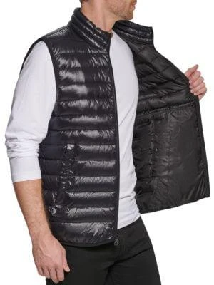 商品GUESS|Logo Quilted Puffer Vest,价格¥326,第4张图片详细描述