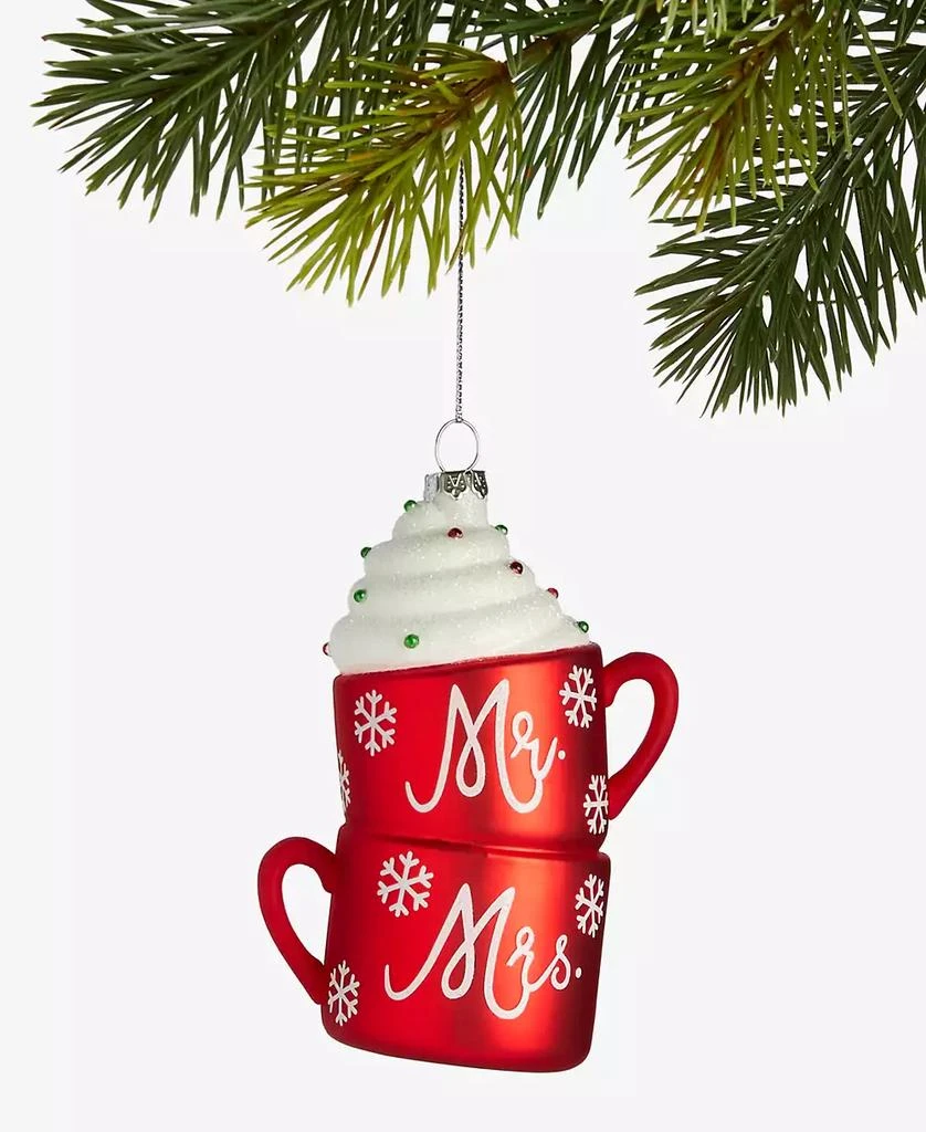 商品Holiday Lane|Our First Mr. & Mrs. Double Hot Chocolate Cups Ornament, Macy's Exclusive,价格¥103,第1张图片详细描述