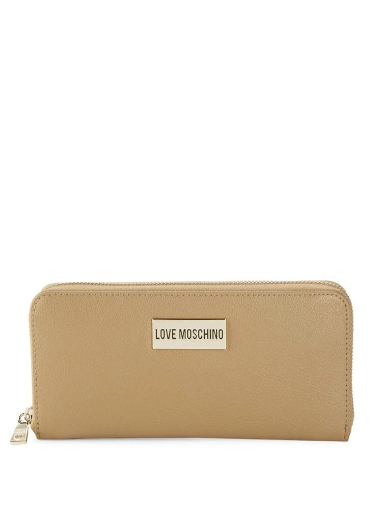 商品Moschino|Faux Leather Zip-Around Wallet,价格¥512,第1张图片