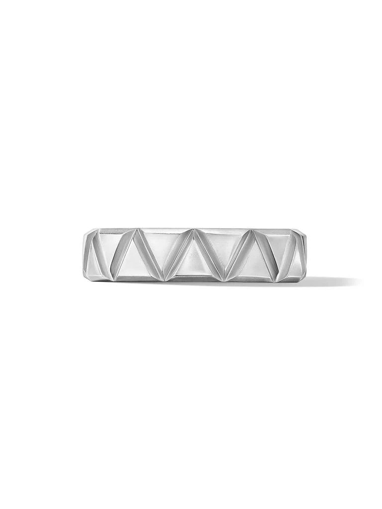 商品David Yurman|Faceted Triangle Band Ring in Sterling Silver, 6MM,价格¥2960,第4张图片详细描述