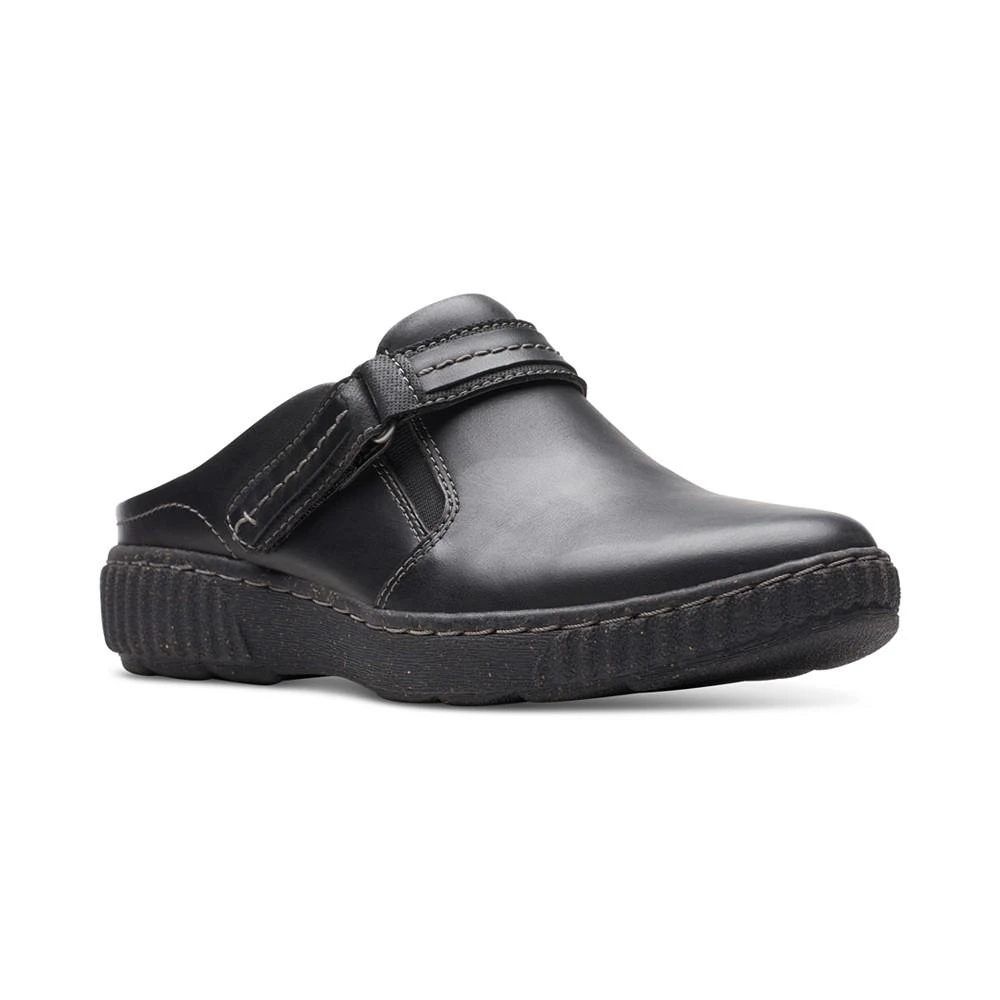 商品Clarks|Women's Caroline May Top-Stitched Strapped Clogs,价格¥407,第1张图片