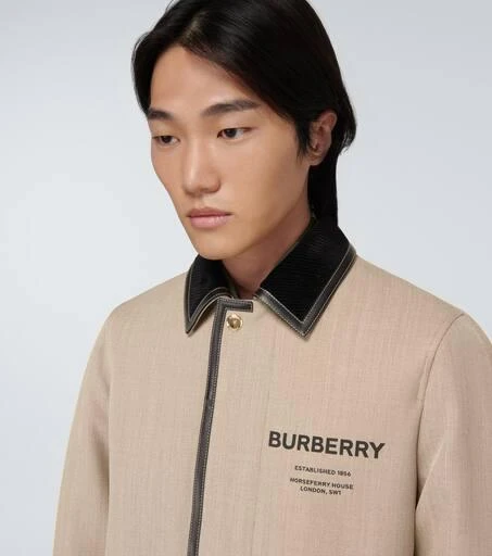 商品Burberry|Logo羊毛混纺大衣,价格¥20238,第5张图片详细描述