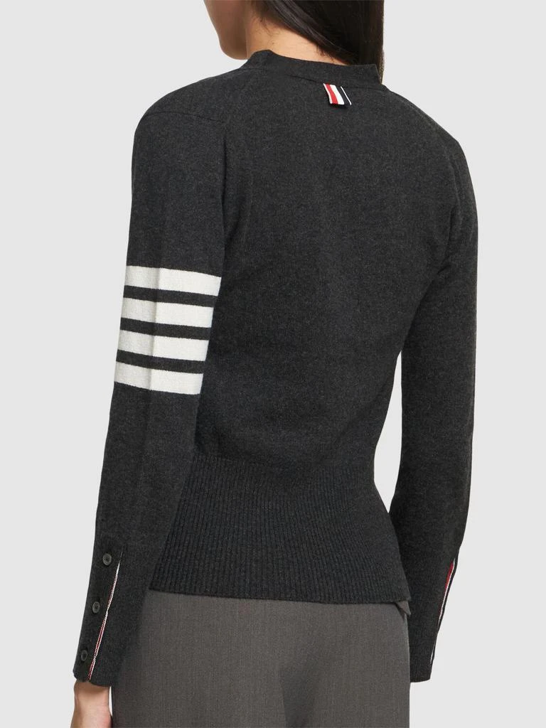 商品Thom Browne|Intarsia Stripes Cashmere Knit Cardigan,价格¥12968,第2张图片详细描述