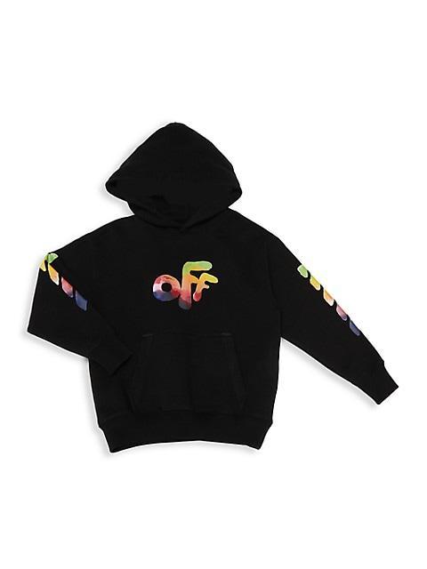 商品Off-White|Little Boy's & Boy's Off Rounded Logo Hoodie,价格¥1241,第1张图片