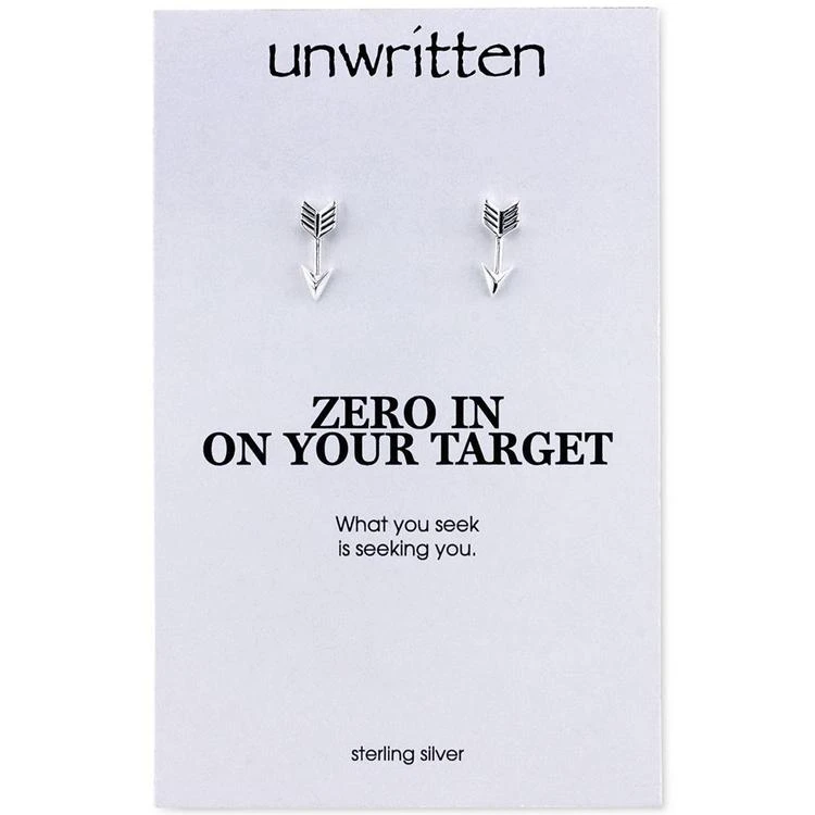 商品Unwritten|Sterling Silver Arrow Stud Earrings,价格¥94,第3张图片详细描述