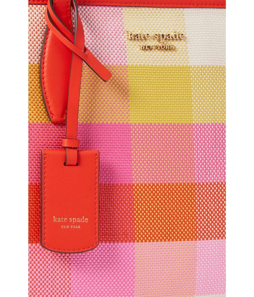 商品Kate Spade|Market Madras Woven Fabric Medium Tote,价格¥834,第4张图片详细描述