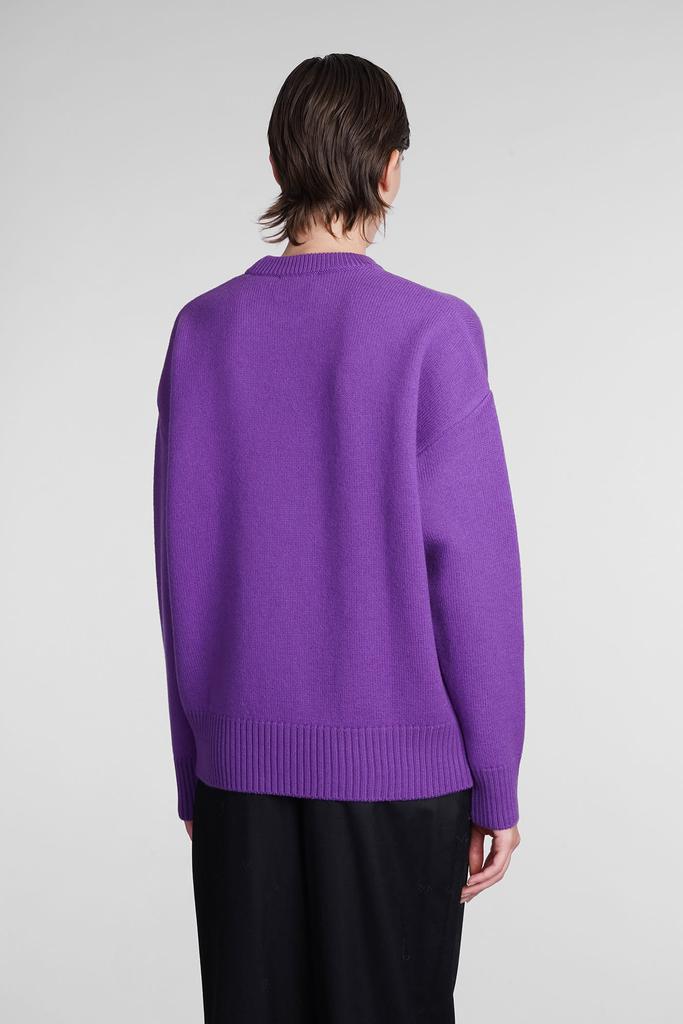 Ami Alexandre Mattiussi Knitwear In Viola Wool商品第3张图片规格展示