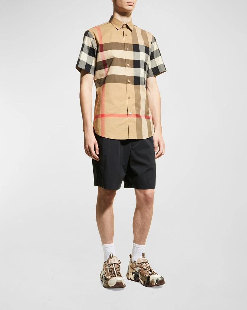 商品Burberry|Men's Arthur Grip Strap Nylon Low-Top Sneakers,价格¥2597,第3张图片详细描述