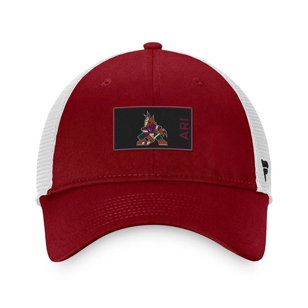 商品Fanatics|Men's Garnet, White Arizona Coyotes Authentic Pro Rink Trucker Snapback Hat,价格¥165,第3张图片详细描述