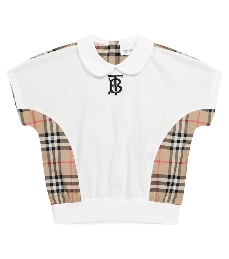 商品Burberry|Vintage Check Logo棉质Polo衫,价格¥1641,第1张图片