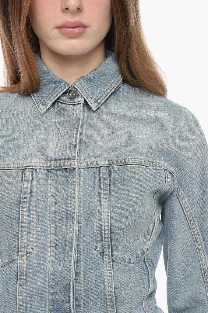 商品Alaia|Alaia Fitted Denims Jacket with Visible Stitchies,价格¥4467,第3张图片详细描述