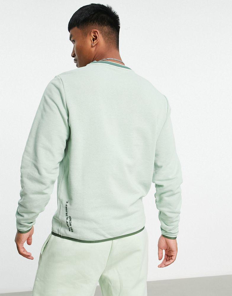 Fila colourblock sweatshirt with logo in green商品第4张图片规格展示