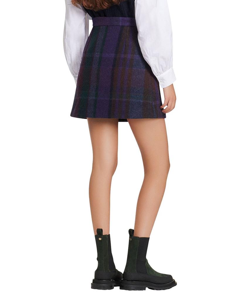 Rosiere Fringe Plaid Skirt商品第2张图片规格展示