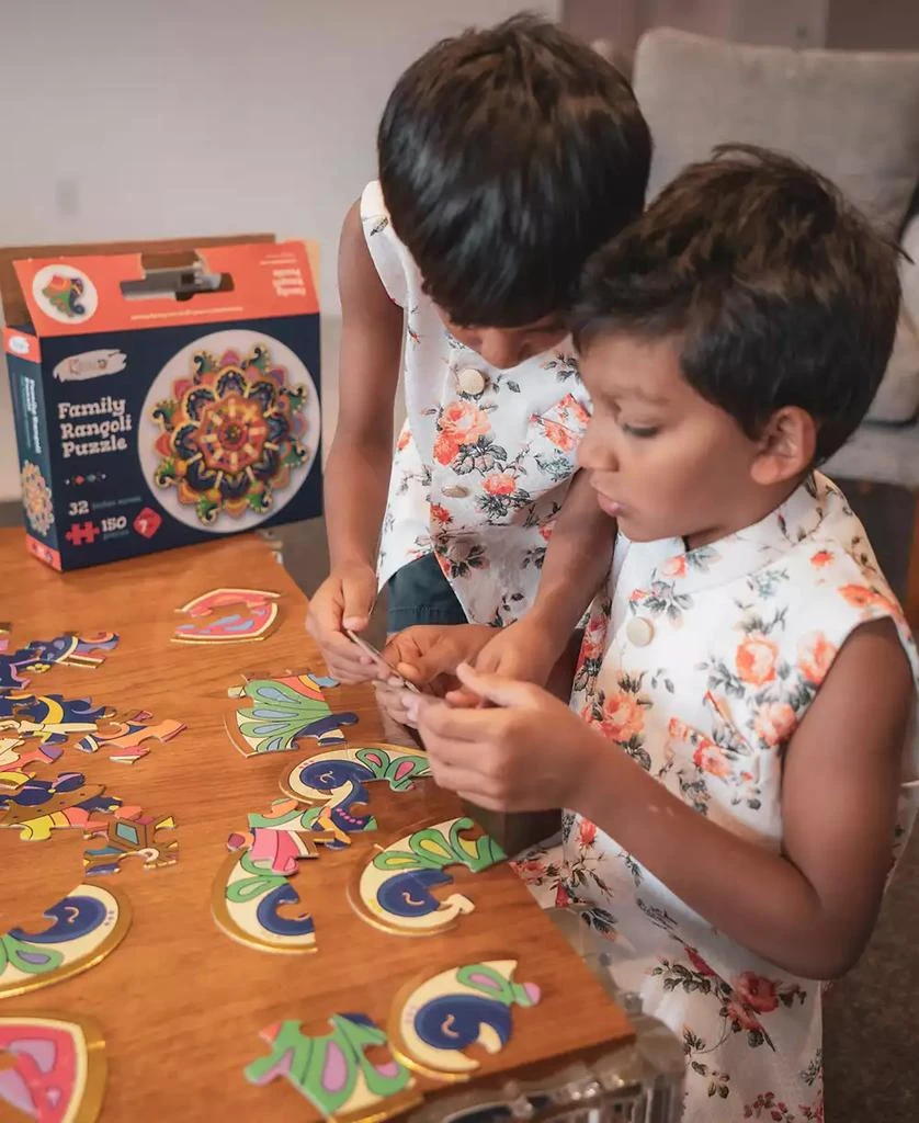 商品Kulture Khazana|Family Rangoli Diwali Holi Floor Puzzle, 150 Pieces,价格¥240,第5张图片详细描述