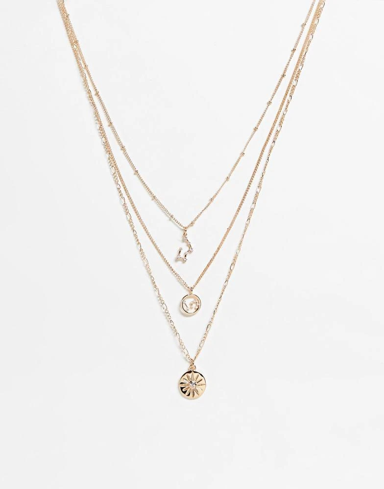 商品Reclaimed Vintage|Reclaimed Vintage inspired constellation star multirow necklace,价格¥103,第1张图片