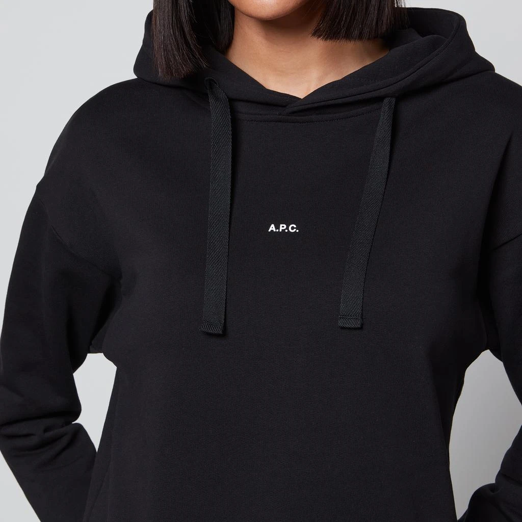 商品A.P.C.|A.P.C. Christina Logo-Embroidered Cotton-Jersey Hoodie,价格¥792,第4张图片详细描述