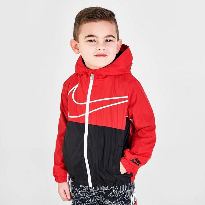 商品NIKE|Boys' Toddler Nike Sportswear Swoosh Fleece Lined Jacket,价格¥337,第1张图片