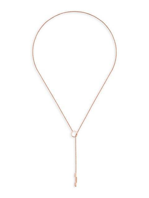 商品Gucci|18K Pink Gold Link To Love Necklace With Lariat Feature,价格¥11805,第1张图片