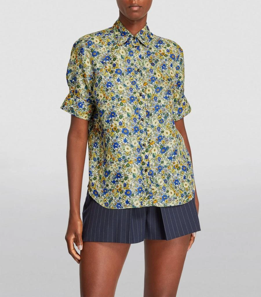 商品Sandro|Silk Short-Sleeved Shirt,价格¥2974,第3张图片详细描述