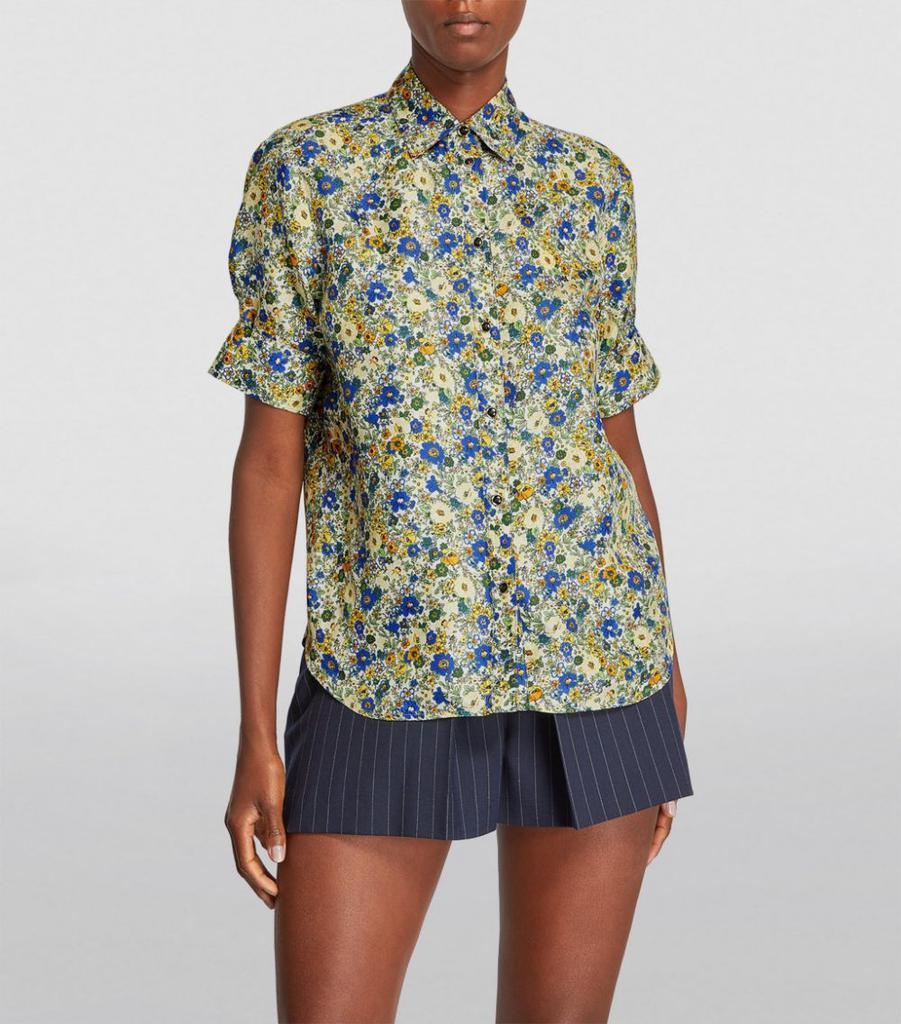 商品Sandro|Silk Short-Sleeved Shirt,价格¥2637,第5张图片详细描述