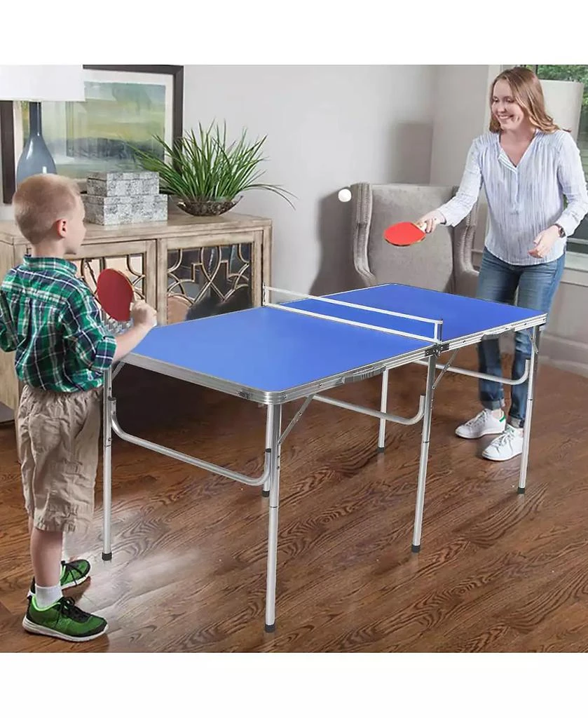 商品Costway|60'' Portable Table Tennis Ping Pong Folding Table,价格¥863,第2张图片详细描述