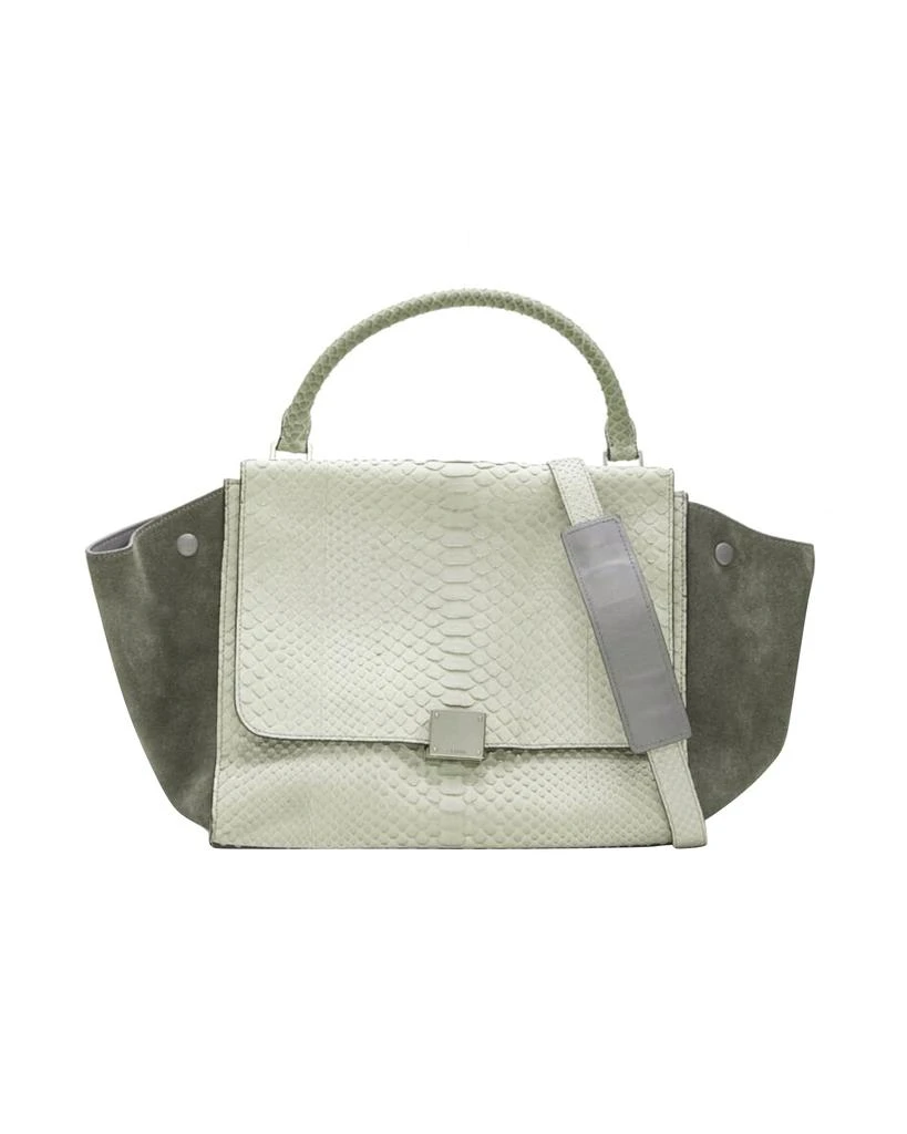 商品[二手商品] Celine|CELINE Phoebe Philo Trapeze grey scaled leather suede flared flap satchel bag,价格¥12949,第1张图片