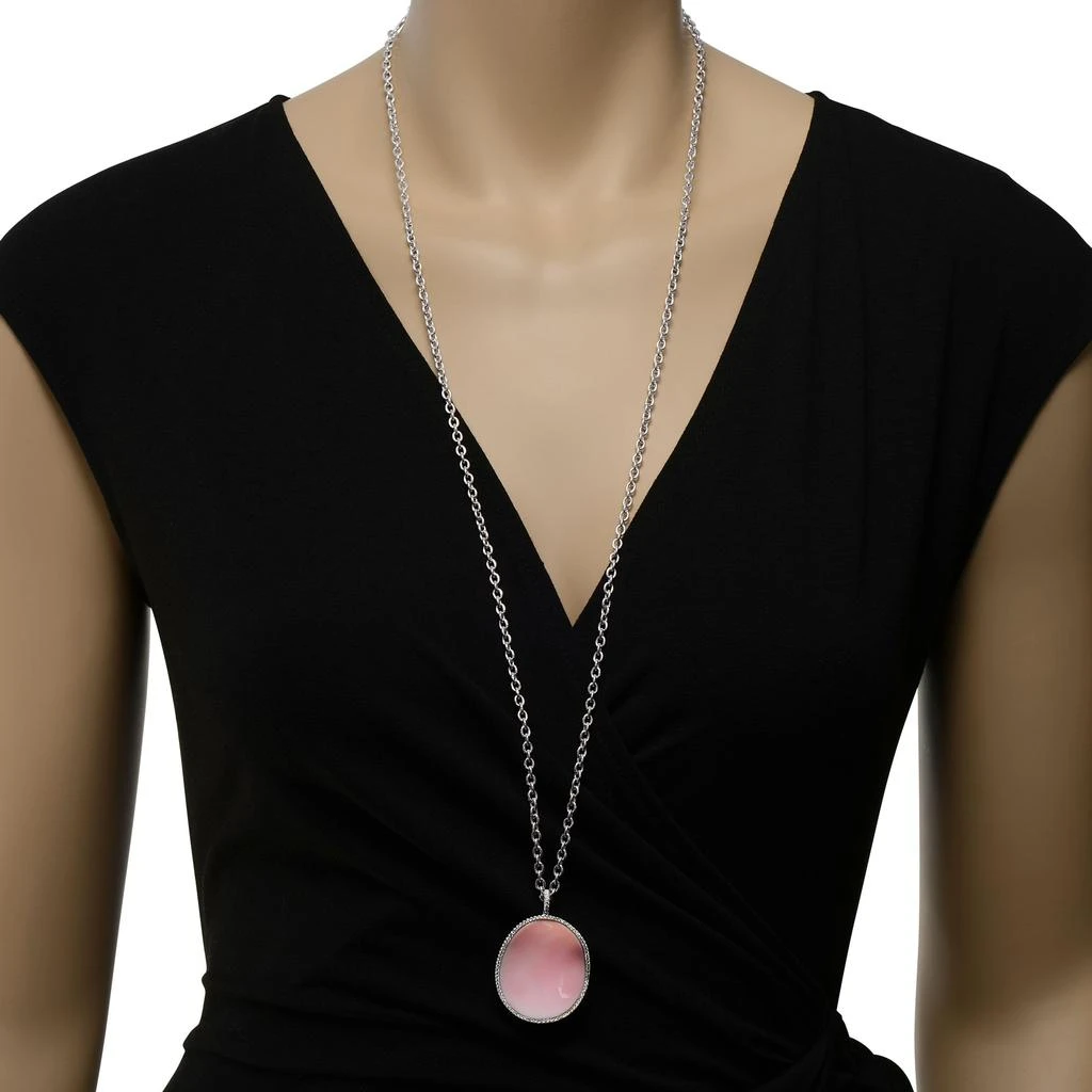 商品Mimi Milano|Mimi Milano Aurora 18K White Gold, Pink Mother Of Pearl And Diamond 0.50ct. Tw. Pendant Necklace P702B8SHB,价格¥8059,第2张图片详细描述