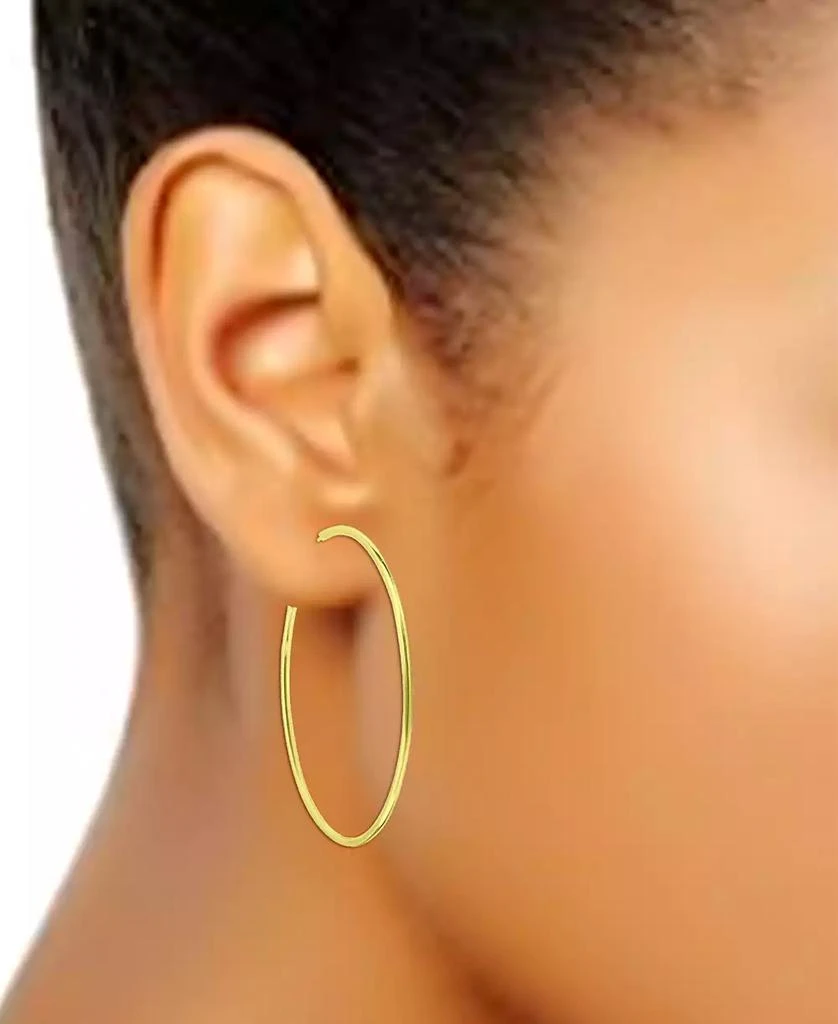商品Giani Bernini|Polished Wire Large Hoop Earrings in 18k Gold-Plated Sterling Silver, 70mm, Created for Macy's,价格¥342,第2张图片详细描述