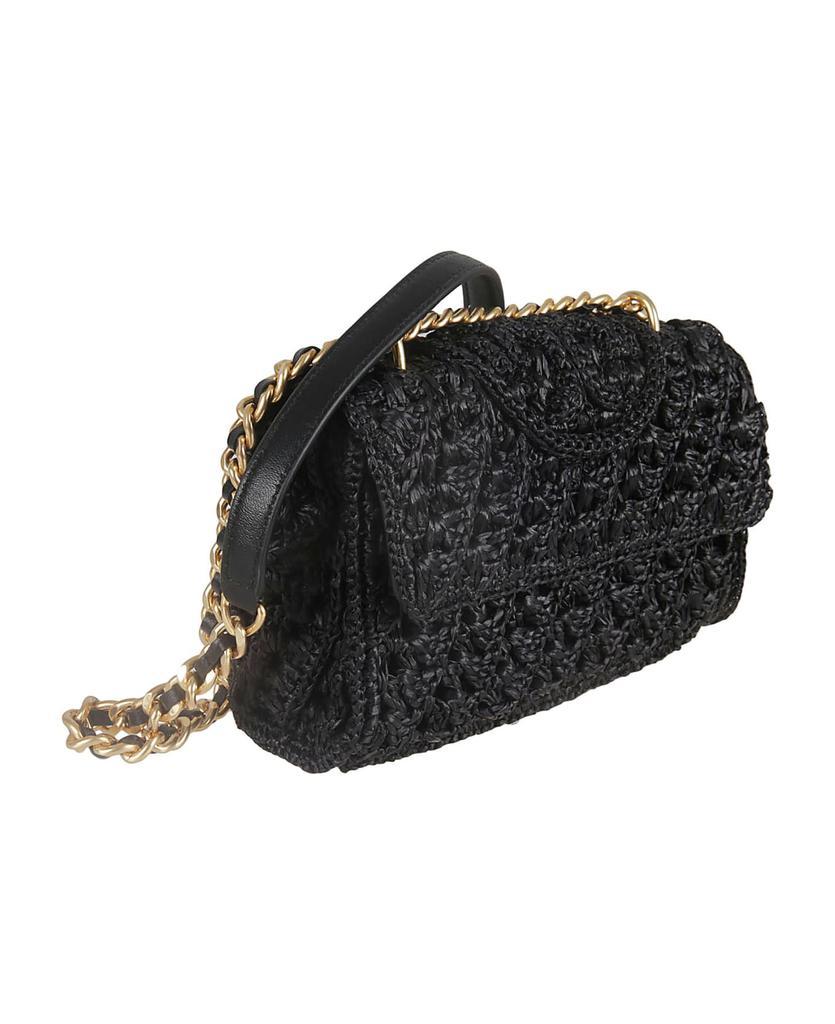 商品Tory Burch|Fleming Raffia Small Convertible Shoulder Bag,价格¥4107,第5张图片详细描述