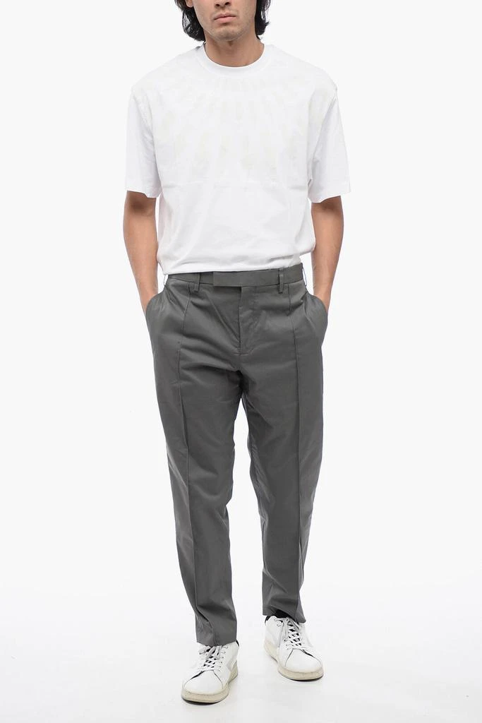 商品Neil Barrett|Neil Barrett Low-Rise CLEAN Cotton Blend Chinos Pants,价格¥3509,第4张图片详细描述