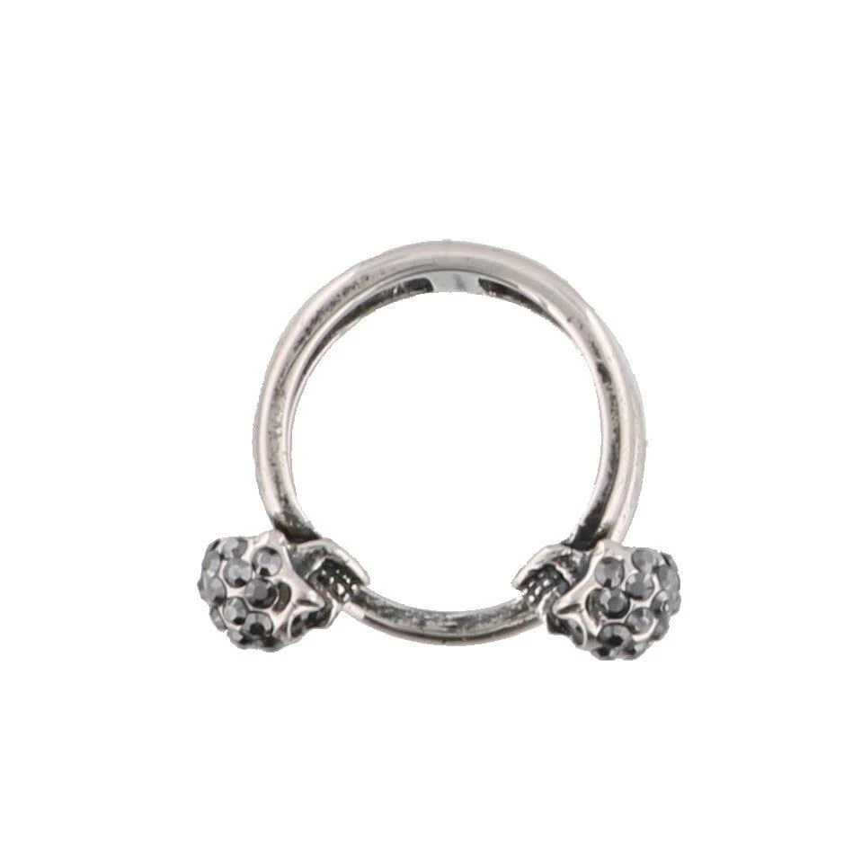 商品Alexander McQueen|Alexander McQueen Twin Skull Ring,价格¥1075,第4张图片详细描述