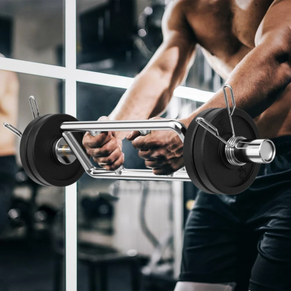 商品Hivvago|700 LBS Olympic Triceps Bar with Knurled Handles for Squats  Deadlifts  Shrugs,价格¥1102,第1张图片