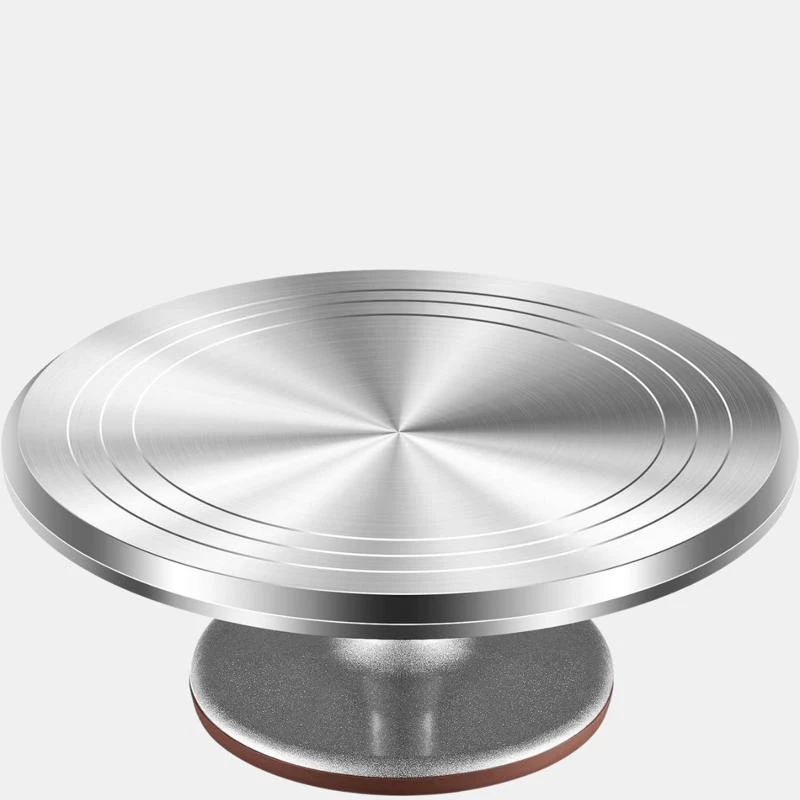 商品Vigor|Rotating Cake Turntable 12'' Alloy Revolving Cake Stand with Non-Slipping Silicone Bottom 1 SETS,价格¥352,第1张图片