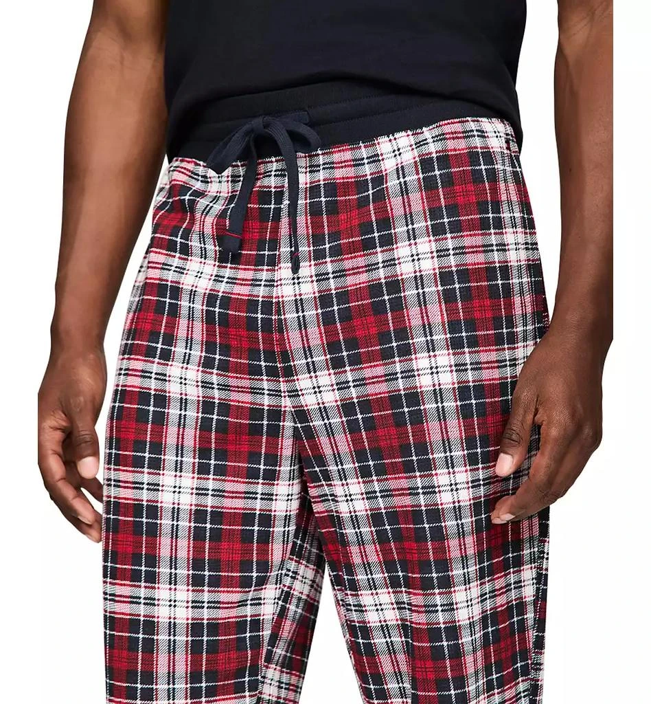 商品Tommy Hilfiger|Men's Plaid Waffle-Knit Jogger Pajama Pants,价格¥155,第4张图片详细描述