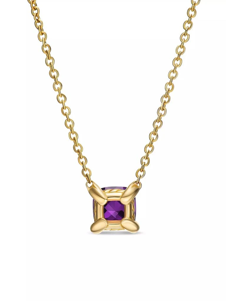 商品David Yurman|Micro Chatelaine Pendant Necklace in 18K Yellow Gold,价格¥5985,第4张图片详细描述